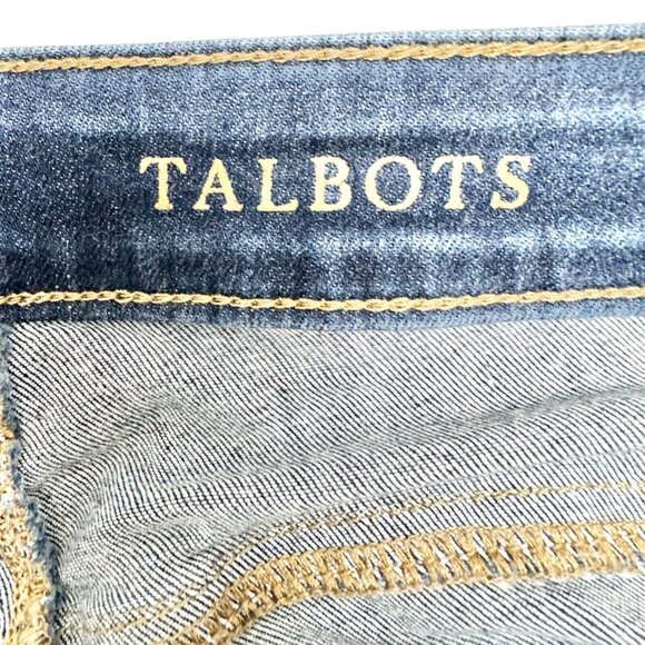 Talbots Womens Curvy Ankle Jeans 14P Medium Wash Stretch Denim - Picture 4 of 8